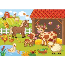 Blue Focus 24 Parça Yer Puzzle - Farm Anımals (Çiftlik Hayvanları)