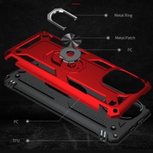 Case 4U Xiaomi Mi 11 Lite Kılıf Çift Katmanlı Yüzüklü Manyetik Vega Kapak Altın