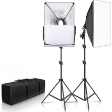 Fototek 50 x 70 cm Softbox 2'li Sürekli Işık Seti Strobist Set Taşıma Çantalı