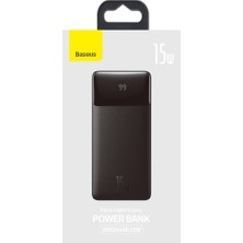 Baseus Bipow 30000 Mah 15W Hızlı Şarj Powerbank Taşınabilir Hızlı Şarj Cihazı Siyah PPDML-K01