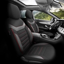 Otom Individual Design Airbag Dikişli Ekstra Destekli Özel Tasarım Oto Koltuk Kılıfı Siyah - Kırmızı