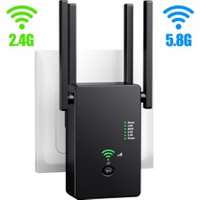 Flameer Wifi Internet Booster Kablosuz Sinyal Tekrarlayıcı Ap Range Genişletici Siyah (Yurt Dışından)