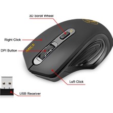 İMICE 2.4 Ghz 2000DPI Ayarlanabilir USB 3.0 Alıcı Optik Bilgisayar Mouse (Yurt Dışından)