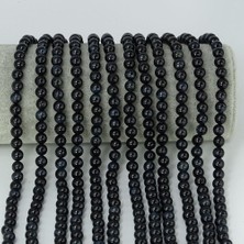 Dünya Doğal Taş 6 mm Siyah - Mavi Kaplangözü Taşı Dizi - DZ3471