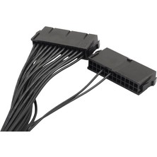 Çift Psu Güç Kaynağı 24-Pin Atx Anakart Adaptörü Kablosu 12 Inç Uzunluk (Yurt Dışından)