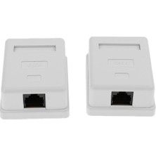 2x Cat6 Yüzey + Geri Duvara Montaj Ağı Ethernet Bir Port 8P8C (Yurt Dışından)