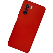 Aqua Aksesuar Xiaomi Redmi K40 Pro Kılıf Lansman Içi Kadife Lüx Tasarım Silikon Kapak - Kırmızı