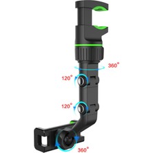 Flameer Dikiz Aynası Telefon Tutucu Klip Dağı Sürüş Kaydedici Araba Kararlı Yeşil (Yurt Dışından)