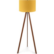 Art&Gift Pratik Ahşap Tripod Ayak Sarı Başlık Lambader AAG-1565
