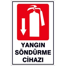 Yonga Store - Yangın Söndürme Cihazı Dekota Uyarı Levhası 20X30 cm