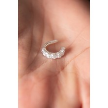 Elika Silver Kadın Sıra Taşlı 925 Ayar Gümüş Kıkırdak Küpe