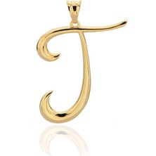 Bilezikci T Harfi Altın Kolye Ucu