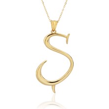 Bilezikci Ş Harfi 14 Ayar Altın Kolye