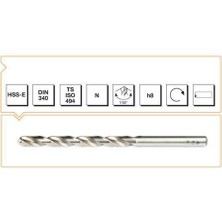 MTE  Makina Takım 3mm Hss-E Dın 340 Silindirik Saplı Uzun Matkap Ucu