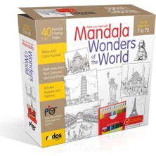 Mandala, Wonders Of The World - For All Ages From 7 To 70 - A12-PIECE-COLORED Pencil Set Is Included