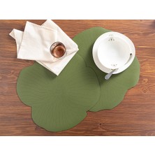 English Home Flowery Suni Deri 2'li Amerikan Servis 40 cm Yeşil