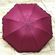 Dzc Kuzenler Avm Marlux Mavi Gizli Çiçek Desenli Fiber Gövde Rüzgara Dayanıklımanuel Kadın Şemsiye