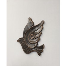 Idyll Metal Döküm Kuş Duvar Aksesuarı Pirinç Renk Dekor