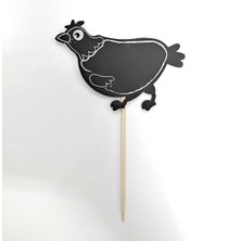 Kapkova Ahşap Saplamalı Silinebilir Pvc Fiyatlık Tavuk Figür (10 Adet)