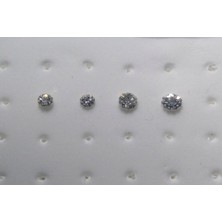 Begonia Accessories 925 Ayar Gümüş zirkon taşlı 4 adet Hızma