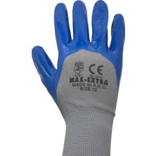 Max Extra Nitril Iş Eldiveni Mavi 12 Çift