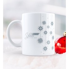 BK Kişiye Özel Yılbaşı Mutlu Yıllar Temalı Beyaz Kupa Bardak - 10