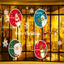 Eğlence Marketi Yılbaşı Sticker Noel Baba Geyik Kardan Adam Model
