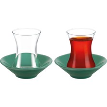 Madame Coco Yılbaşı Bellavista 8'li Çay Seti - Yeşil - 108 ml