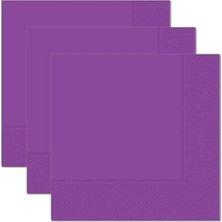 Dipak Sade Mor Renk Peçete 20 Adet