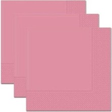 Dipak Sade Pembe Renk Peçete 20 Adet