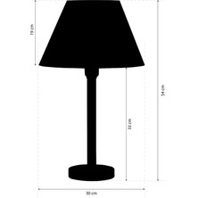Minimal Simple Andezit Siyah Koni Abajur