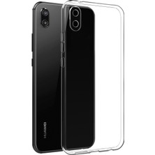 Fitcase Huawei Y5 2019 Kılıf Toz Koruma Tıpalı Şeffaf Arka Kapak