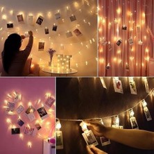 Nettenevime LED Mandal Işıklı Fotoğraf Mandalı 10LU