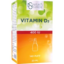 Nature's Supreme Vitamin D3 400 Iu 20 ml Sprey & Damla