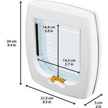 Ferplast Swing 1 Kedi Kapısı Beyaz 21X24X5 cm