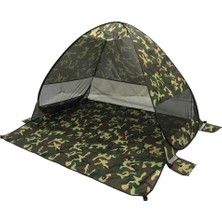 Açık Otomatik Up Plaj Çadır Güneş Barınak Anti Uv Kamp Gölgelik Sunshade Camo