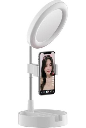 Veron Tech Telefon Tutuculu LED Işıklı Makyaj/selfie Aynası