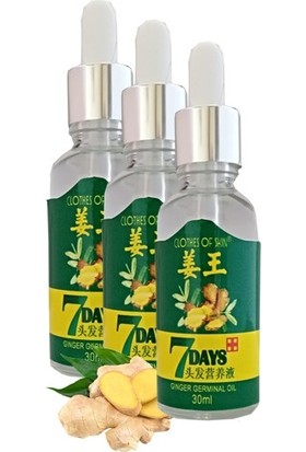 7 Days 30ML Gingergerminalessentialoil Hair Growth Loss Treatment Serum Unisex 3 Adet Saç Bakım Yağı