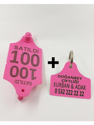 Farmena Büyükbaş Kurban Küpesi ve Anahtarlık Yeşil 1-450 Arası