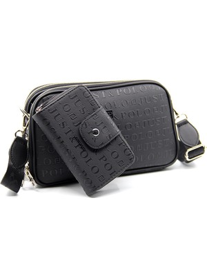 Just Polo Kadın Ayarlanabilir Askılı 6 Bölmeli Mini Çanta ve Cüzdan Kombini PBU4023-1005