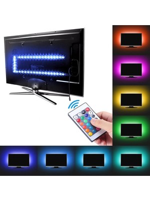 Ema Dükkan Tv Arkası 5V Rgb Şerit LED | Monitör Arkası Kumandalı 5V Rgb Şerit LED | Iç Mekan Rgb LED Işıldak | 5V Rgb LED Şerit Iç Mekan