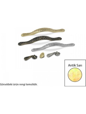 Zavinna Z157 Metal Antik Sarı 128/160 mm Akslı Kulp