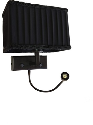 Akdeniz Aydınlatma Elektrik Malzemeleri Okuma Lambalı Abajurlu LED Yatak Başı Aplik