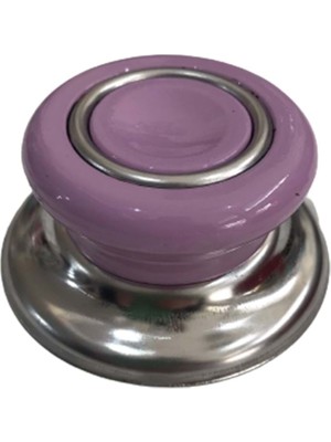 Doğuş Mutfak Lila Tüm Tencere Tava Kapaklarına Uygun Bagalit Tepe Cam Tencere Kapağı Kulpu