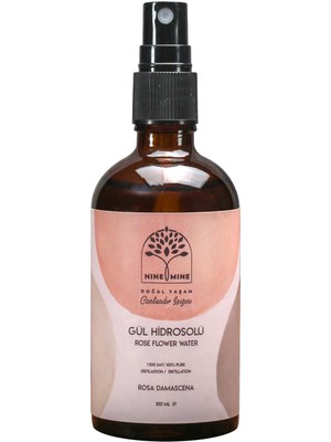 Nine&Mine Doğal Yaşam Organik Gül Mayası (Rosa Damascena Flower Water) (100 Ml)