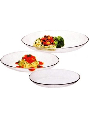 Paşabahçe 3 Lü Cam Kayık Tabak - Kayık Tabağı Invitation