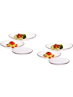 Paşabahçe 6 Lı Cam Kayık Tabak - Kayık Tabağı Invitation