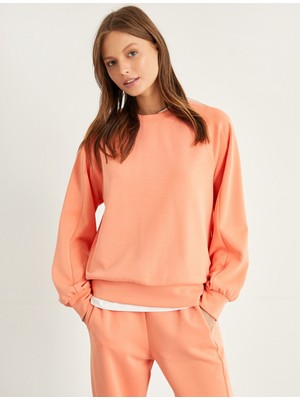 Koton Kadın Bisiklet Yaka Uzun Kollu Pijama Üstü