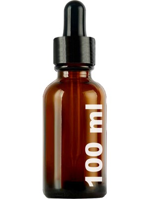 Afracam 100 cc Amber Damlalık Metal Siyah Sızdırmaz Kapaklı 100 ml Dropper Cam Serum Şişesi 1 Adet