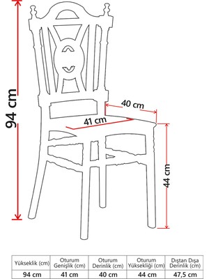 Mobetto 6 Adet Keops Beyaz Sandalye - Mutfak&balkon&bahçe Sandalye